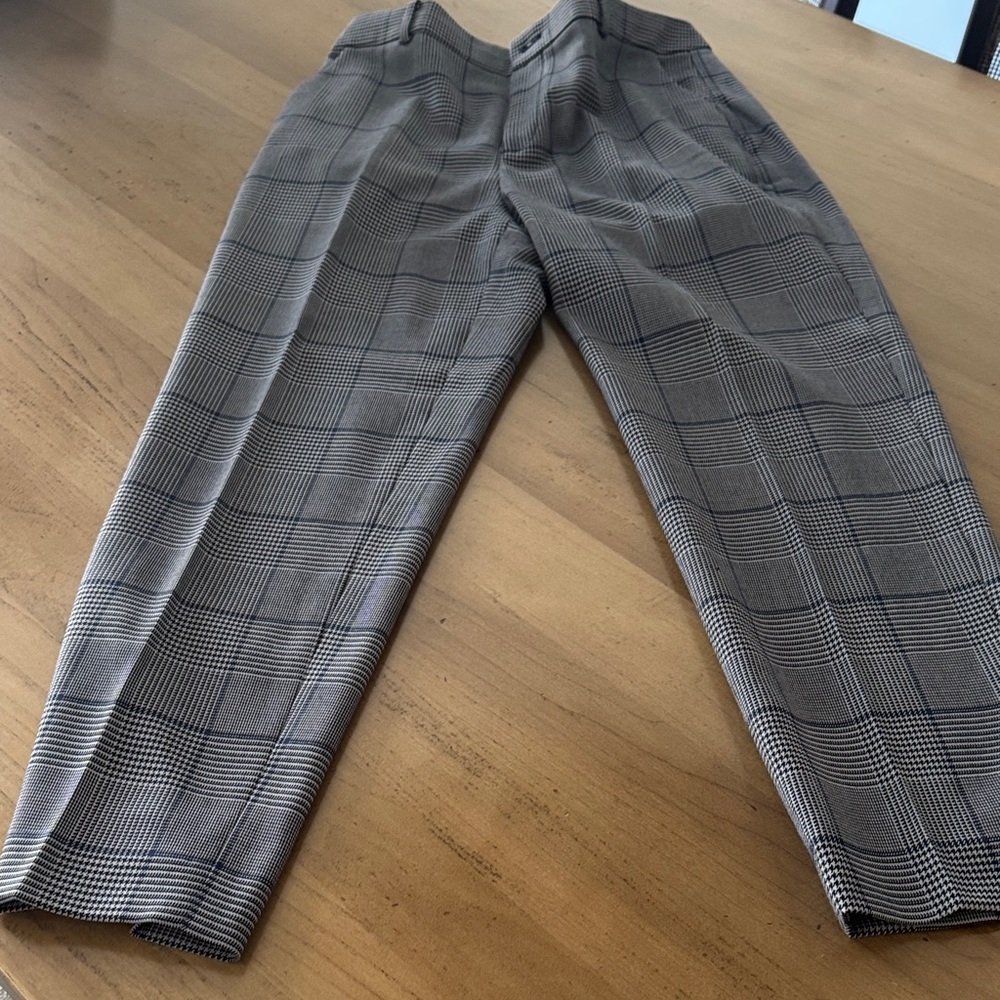 Plaid Gray and Black Trousers